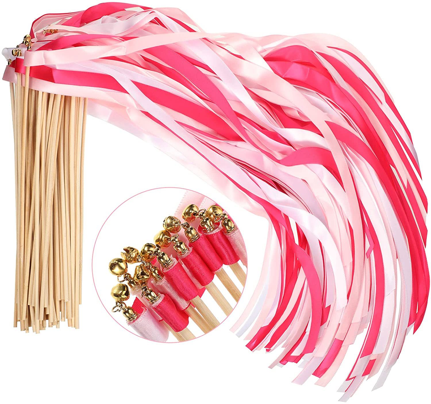 跨境Ribbon Wands彩色丝带仙女棒带铃铛派对飘带生日欧式婚礼派对-阿里巴巴