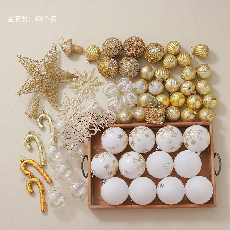 Paquete de árbol de Navidad Paquete de decoración Colgante de Navidad de color champán 1.8m Paquete de materiales de árbol de Navidad doméstico diy