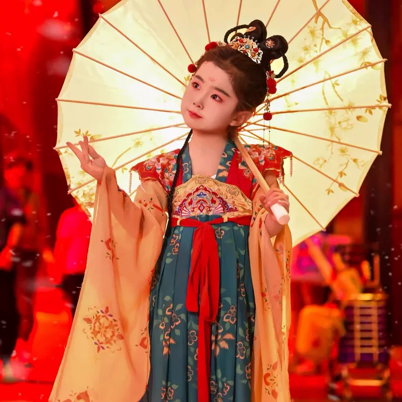 Hanfu, платье, летняя юбка для девочек, стиль