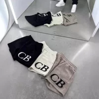 Cole Buxton Жаккардовая буква с логотипом шерстяной шнур CB шорты с высоким уличным фундаментом минималистские прямые повседневные брюки