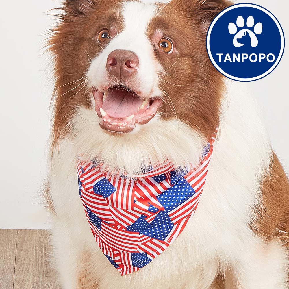 Ropa para mascotas transfronteriza bufanda cuadrada americana Toalla de triángulo Toalla de saliva de perro pequeña bufanda de fábrica al por mayor