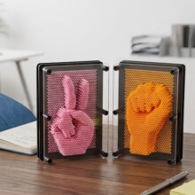 大号三维针雕手模创意生日礼物趣味玩具3D克隆手模百变针画工艺品
