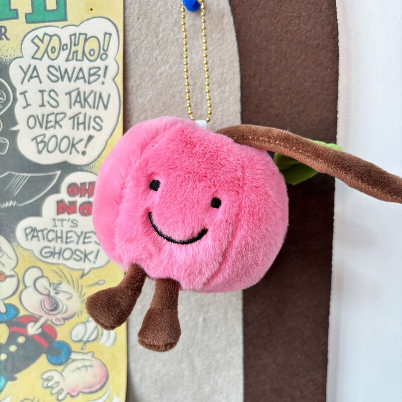 楽しいチェリー超柔らかいかわいいフルーツニッチキーホルダーぬいぐるみ人形ガールハート誕生日ギフト装飾|undefined