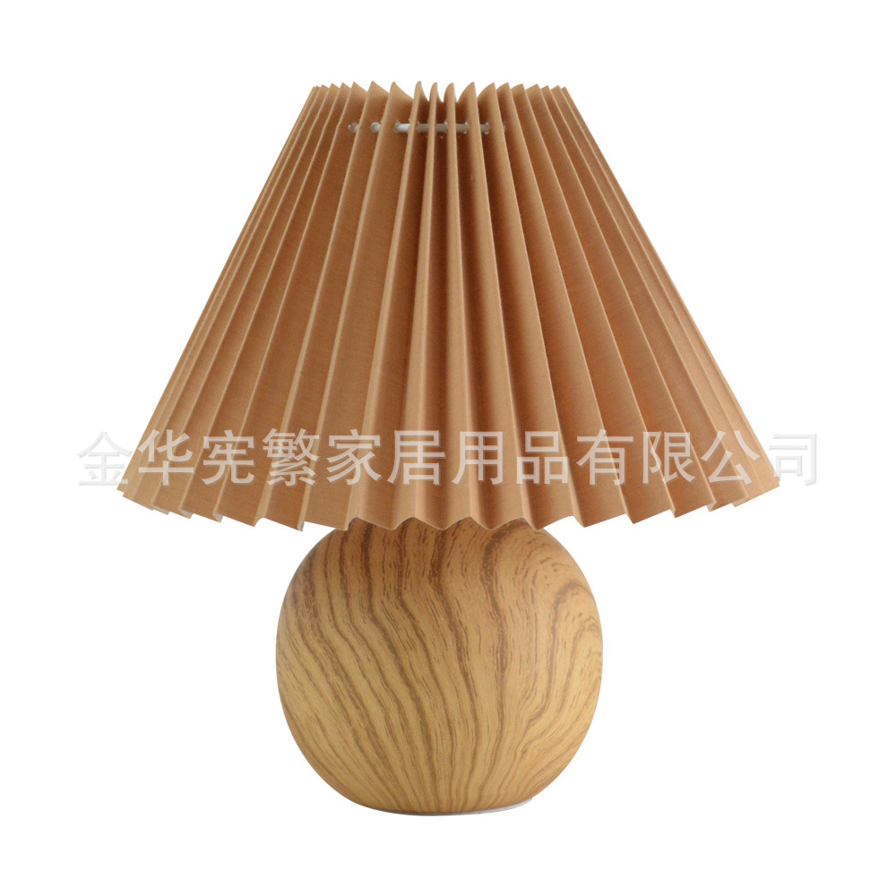 [Xianfan] Super lindo plisado noche luz Retro Vintage Colegio estudiante dormitorio lámpara de escritorio lectura