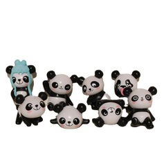 8 Cute Panda Plush Toys Car Accessories Scenic Gift Panda Figurine Refrigerator Magnet PVC Toy