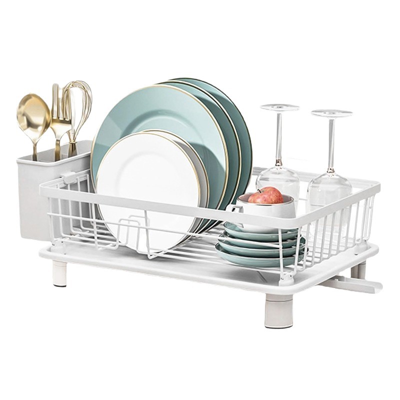 Escurridor de platos pequeño y moderno para cocina, estante multifuncional para colocar tazones y palillos junto al fregadero, escurridor de platos ligero.