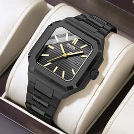 马克华菲品牌手表跨境速卖通鹦鹉螺系列防水方形男士石英表单裸表