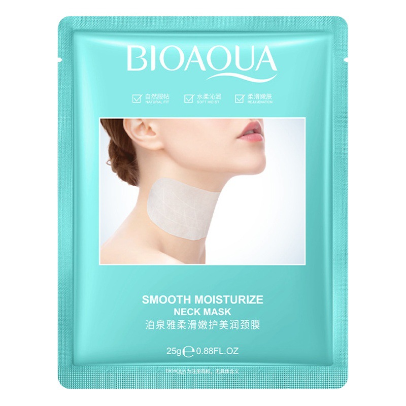 Boquanya suave y tierna cuidado de la piel máscara de cuello hidratante refrescante cuello no pegajoso se desvanecen patrón de cuello máscara de cuello pegatinas
