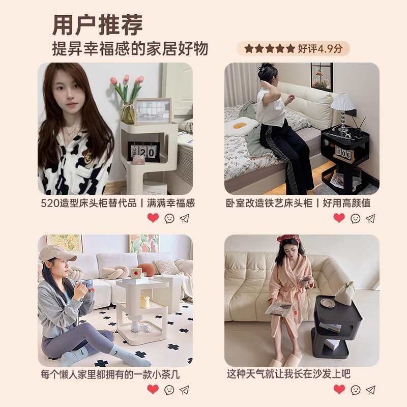 Diseño de mesas de cabecera nicho dormitorio simple alternativa creativa moderna de hierro forjado cabecera estante gabinete de almacenamiento