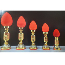 厂家直销长明供灯波灯佛堂灯 佛具用品供佛莲花灯插电烛台一对