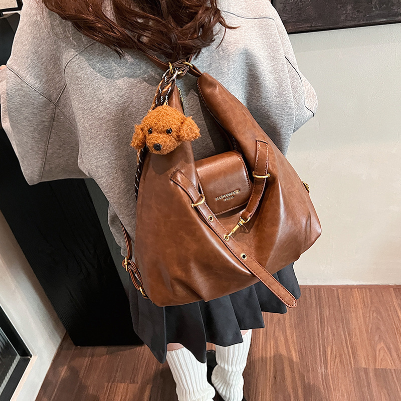 Yadan estilo retro mochila para mujeres 2024 nuevo estilo versátil pequeña función mochila de viaje al trabajo tote