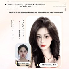 前額手織蕾絲網假髮女片頭頂真發輕薄無痕遮白髮蓬鬆增發量補發片