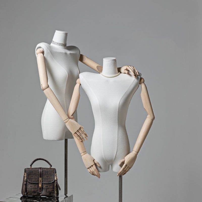 Modelo de hombro de la tienda de ropa accesorios de mujer plataforma de hombro plano de todo el cuerpo marco de modelo de ropa de mujer estante de ventana image 4