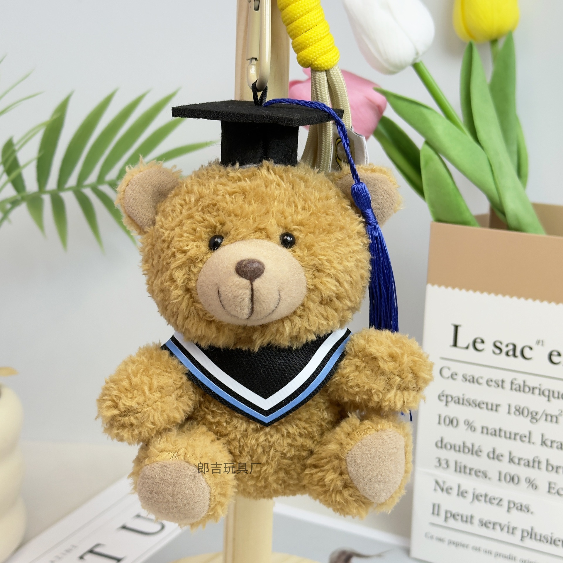 Temporada de graduación oso Teddy Teddy Teddy Teddy sombrero doctor uniformes de regalos impresa logotipo escolar