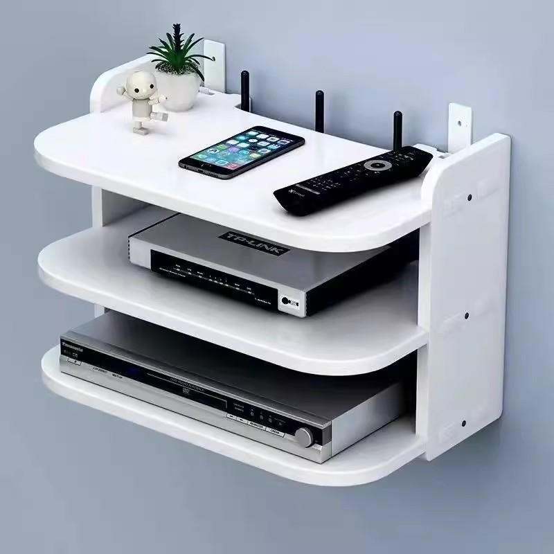 ルーター配置ラック wifi 収納ボックス壁収納ラックパンチフリー壁掛けテレビセットトップボックスタワー|undefined