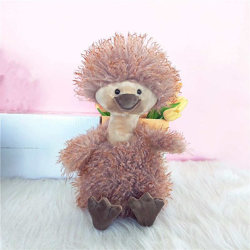 Almohada de Peluche con Forma de Erizo Aurora, Juguete de Peluche, Cojín de Panda, Linda Decoración para Sofá o Ventana, Muñeca para Niñas