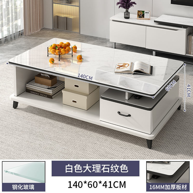 [기본강화유리] 140cm 백색대리석 두꺼운 판