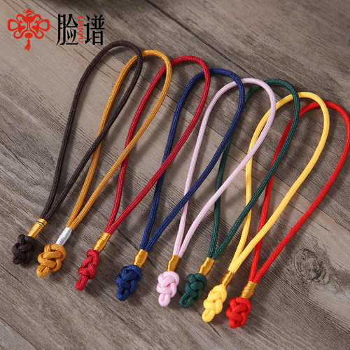Small Chinese knot, sling, button knot, hand-made rope, woven jade, rope, pendant, rope, mobile phone pendant