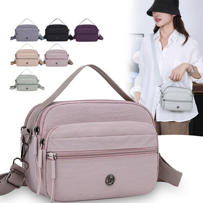 Women's Taslan Crossbody Bag, Simple and Stylish Shoulder Bag, Multi-layer Cell Phone and Coin Purse, Casual Travel Small Square Bag Women's Taslan Crossbody Bag, Simple and Stylish Shoulder Bag, Multi-layer Cell Phone and Coin Purse, Casual Travel Small Square Bag