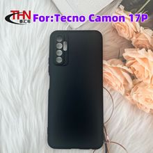 适用传音 TECNO CAMON 17P 全磨砂手机壳TPU皮套彩绘素材黑色软壳