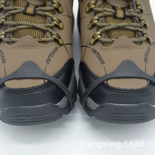 Snowproof shoe cover manufacturer 10-tooth 8-tooth silicone ice claws outdoor nails simple mountain climbing shoe ice grip