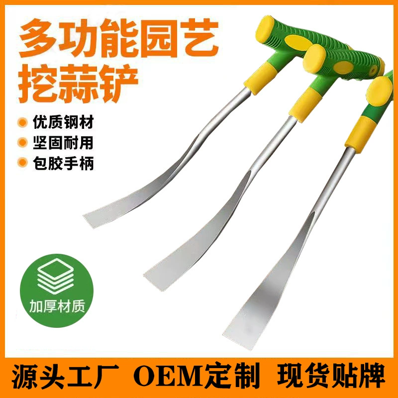 Копать лопату с чесноком на месте