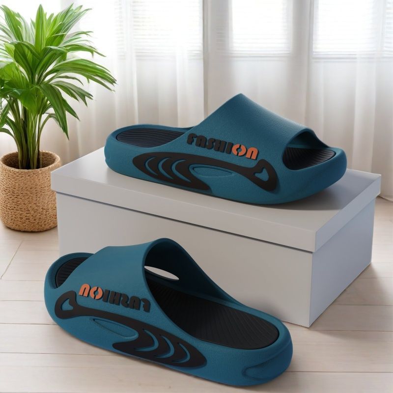 New Slippers for Men to Take a Bath at Home, Non-Slip Summer Thick-Soled Super Soft Fashionable Adult Slippers for Men to Wear Outside and Deodorant