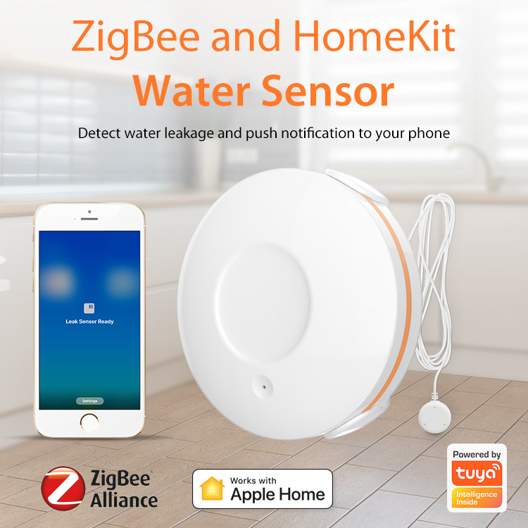 NEO涂鸦苹果HomeKit and ZigBee智能溢水探测器浸水满水位传感器