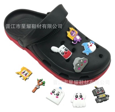 Box Fox Mechanics PVC Soft glue Crocs Shoeshine Buckles Garden shoes DIY Accessories Disassemble Shoes wholesale