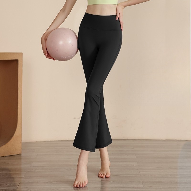 女性用フレアパンツ、春夏、恥ずかしいラインなし、ハイウエスト、ヒップアップ、スポーツフィットネスパンツ、涼しく速乾性のあるヨガパンツ、通気性があり軽量。|undefined