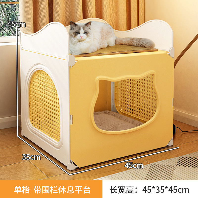 猫窝四季通用封闭式安全感猫窝夏季散热凉快超大号上下铺两层别墅|undefined