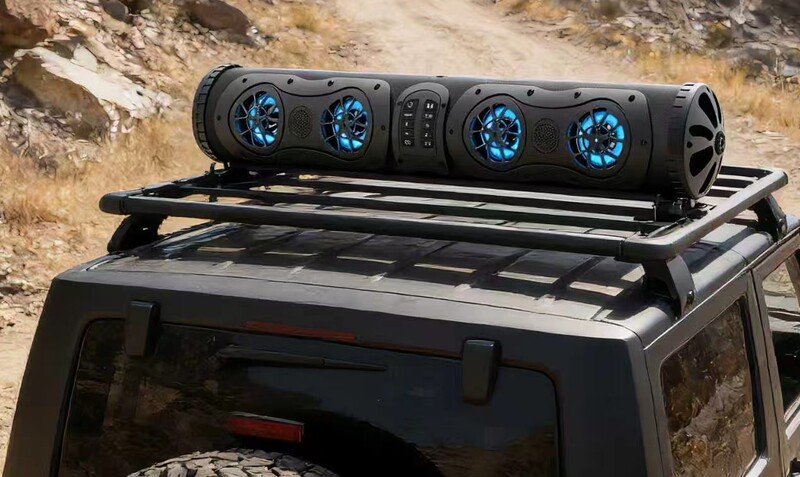 27inch Utv Golf Cart Atv Beach Vehicle Soundbar Bluetooth Speaker with USB and Aux Led