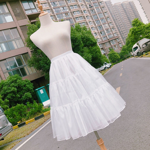 Bust lolita boneless soft gauze daily support mid-length lolita petticoat 60cm own factory beautiful quality and good price
