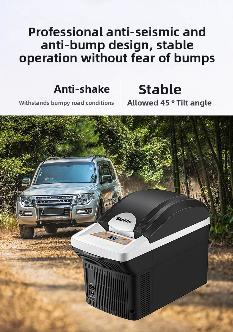 Car Refrigerator 8 Liters Home and Car Dual-Use Hot and Cold Box Car Refrigerator Mini Small Refrigerator Cross-Border