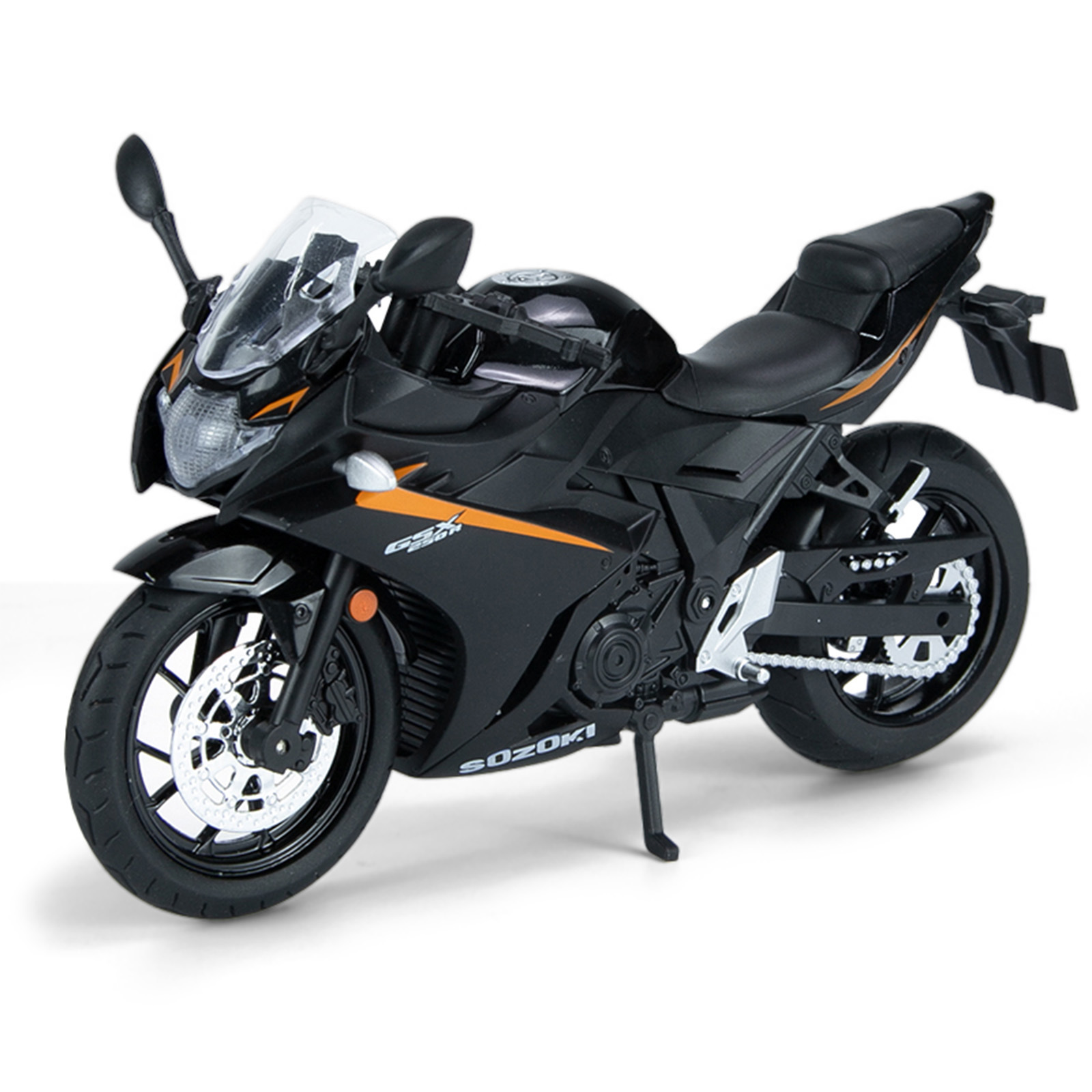 Modelo de motocicleta de aleación 1:12, motocicleta Chuanqi, simulación de amortiguador, dirección, coche de juguete para niños, caja ciega transfronteriza, dropshipping
