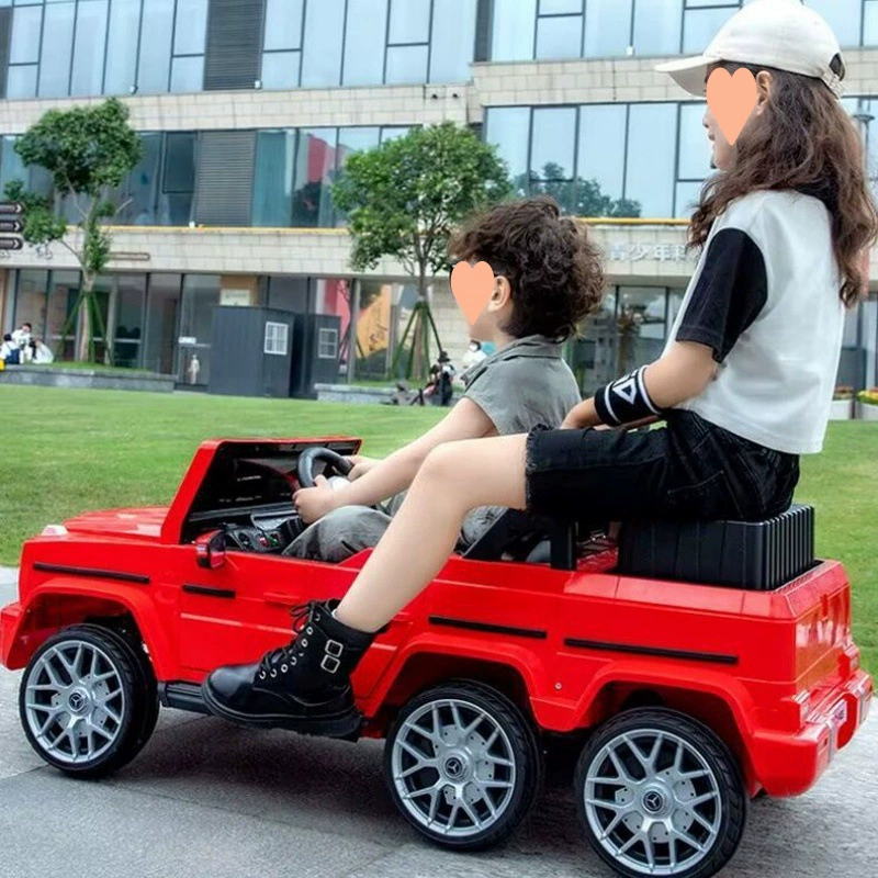 Электромобиль на аккумуляторе (Mercedes-Benz) шестиколёсный внедорожник, 12В, дистанционное управление и кожаное сиденье
