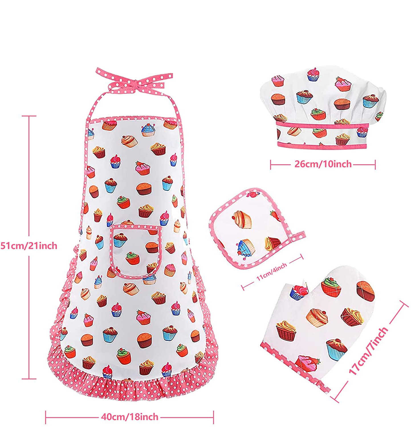 Children's Apron Baking Cartoon Tool Set Play House Kitchen Toys display picture 1