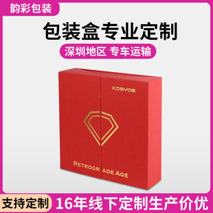 Creative and Personalized Christmas Gift Box, Hot Stamping Special Paper, Double Door New Year's Goods, Valentine's Day Gift Box Customization