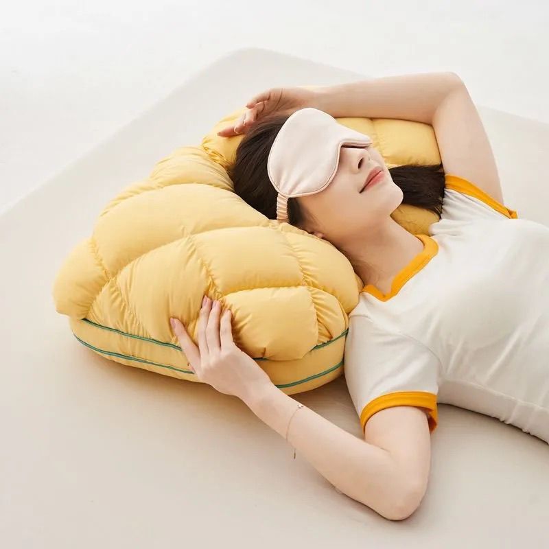 [Cross-Border Exclusive] Pineapple Bread Pillow for Neck and Cervical Support, Home Use, Student Dormitory, Soft Single-Person Ultra-Soft Pillow Core
