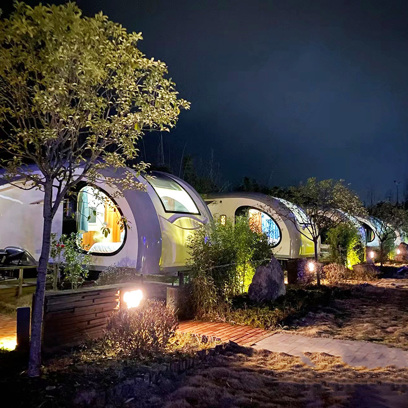 Contenedor RV creativo casa de oficina móvil verano padres e hijos juegan camping viviendo remolque personalizado