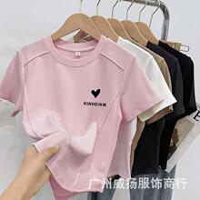 女装短袖T恤春夏季常规版型潮流女式棉短袖t恤地摊批发便宜女短袖