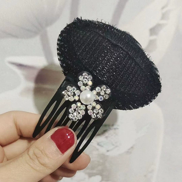 1# Plum Blossom Comb-White Diamond Flower