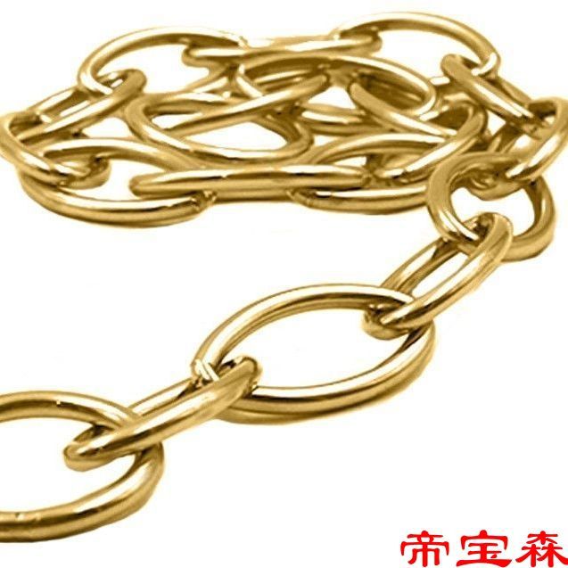 Pets Pure copper Collar Pure copper o- golden A collar for a horse Medium-sized Dog chain