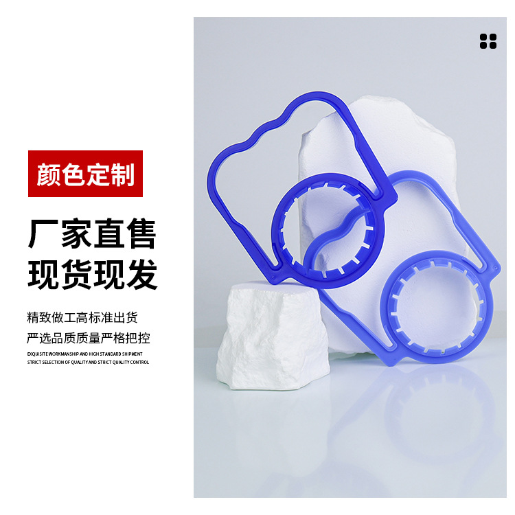 Mango de plástico de 5 - 10L botón de agua mineral gran barril de botón único pe mango conveniente engrosado mango de nueva producción