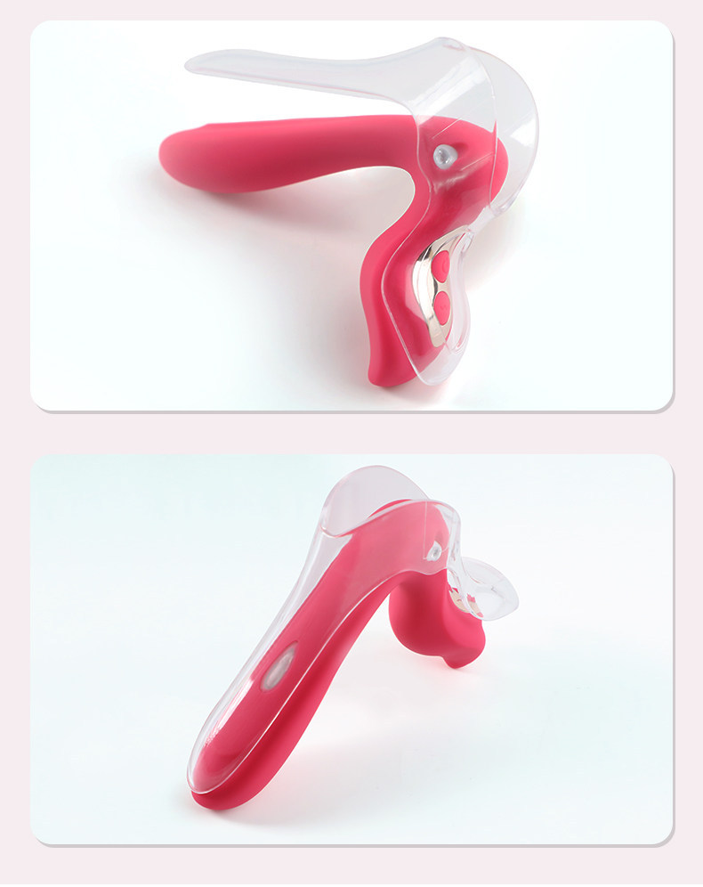 Detachable Silicone Duckbill Dilator with Light, Handheld Vaginal Speculum Vibrator — detail image 6