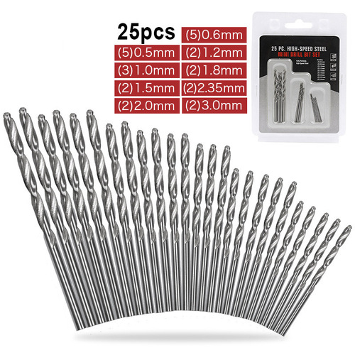 Round shank twist drill wholesale high speed steel titanium plated twist drill bit straight shank drill bit 10pcs/25pcs drill bit
