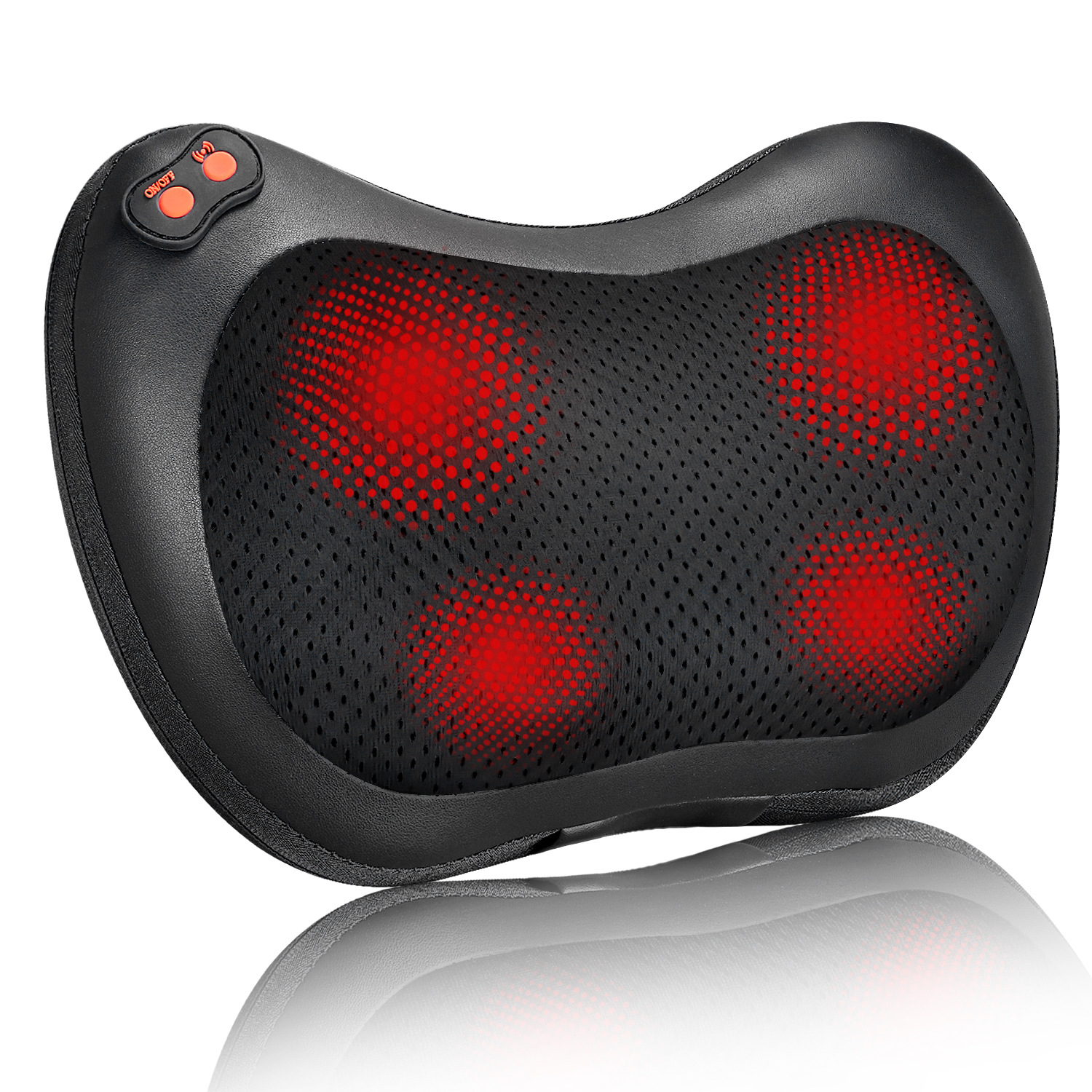 Almohada de masaje transfronteriza, dispositivo de masaje multifuncional para hombros y cuello, masajeador de espalda y cintura, cojín de masaje para coche y hogar. image 3