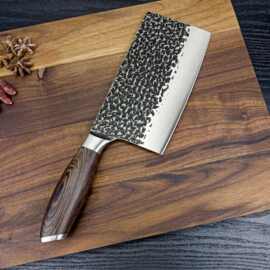 手工锻打厨房斩切刀切片刀免磨锋利斩切两用刀家用斩切刀切片刀