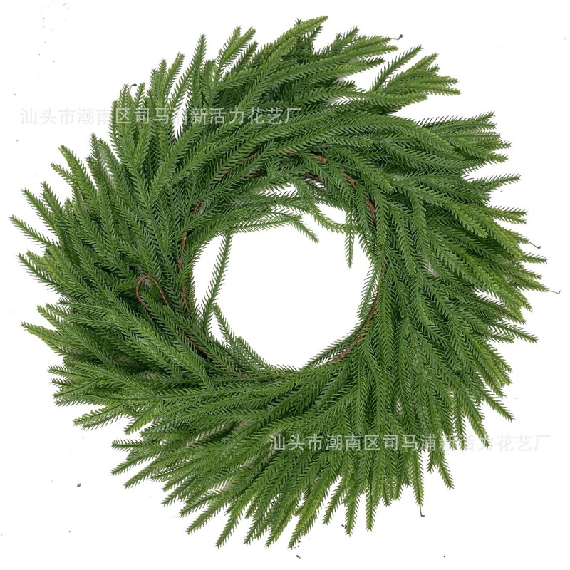 国境を越えたアマゾンクリスマス装飾藤条1.8mシミュレーション手触りソフトPE緑植諾福克松藤条置物|undefined