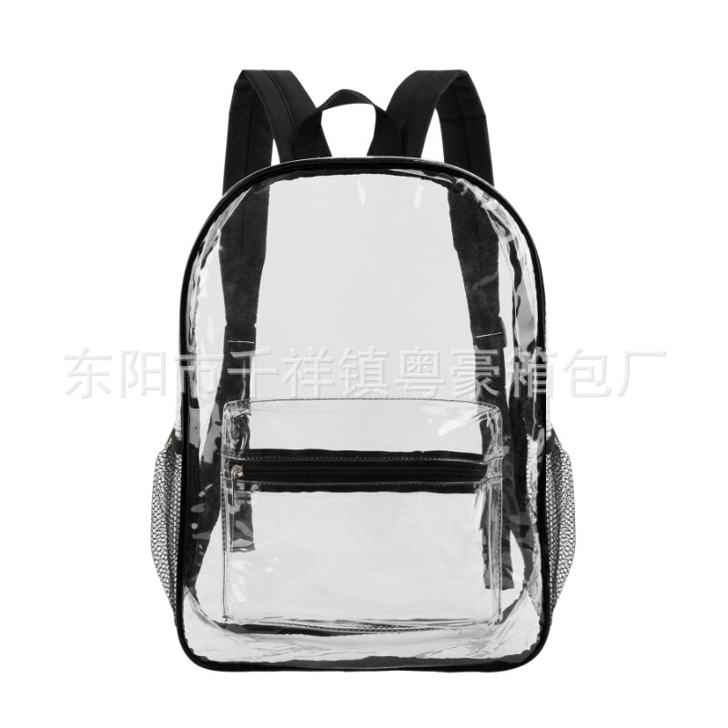 PVC transparent schoolbag backpack transparent student backpack can add logo PVC transparent schoolbag backpack transparent student backpack can add logo